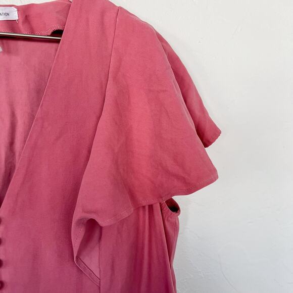 BCBGeneration Pink Flutter Sleeve Shift Dress Large - Picture 4 of 7